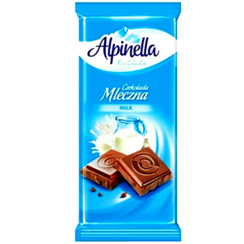 Шоколад Alpinella молочний, 100г