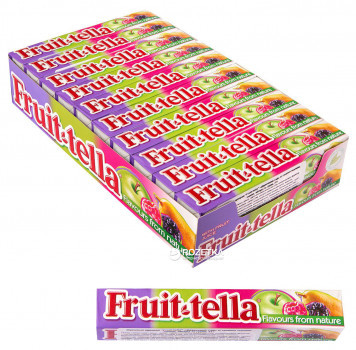 Жувальні цукерки Fruit-tella з фруктовим соком, 41г