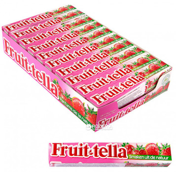 Жувальні цукерки Fruit-tella полунична, 41г