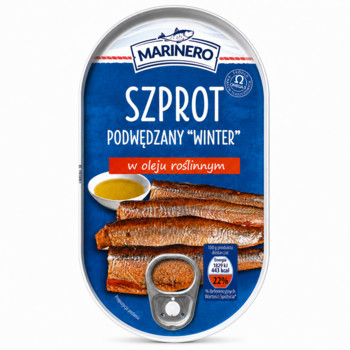 Шпроти підкопчені в Олії Marinero Szprot podwedzane Winter w oleju roslinny 170 г