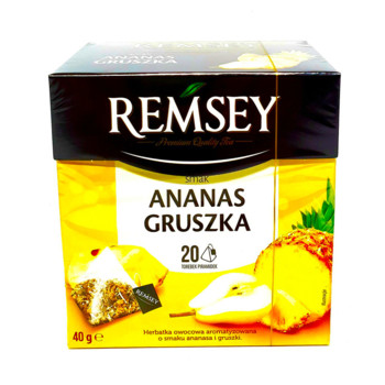Чай REMSEY АНАНАС та ГРУША, 20  пакетів пірамідок, 40 грам.