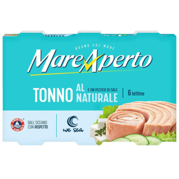 Тунець у власному соці, Mare Aperto Tonno al naturale, 480 г.  (6*80 г)