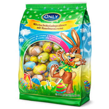 Цукерки Шоколадні яйця ONLY з горіхово-кремовою начинкою (Великі)  500 г