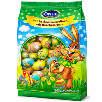 Цукерки Шоколадні яйця ONLY з горіхово-кремовою начинкою (Великі)  400 г