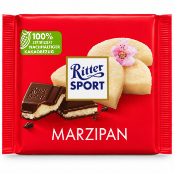 Шоколад Ritter Sport Marzipan (Чорний з Марципаном) 100 г