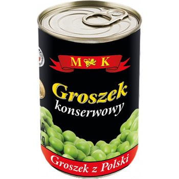 Горошок зелений, консервований, MK, Groszek konserwowy, 400 г