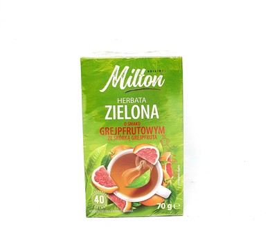Чай Milton зелений з ГРЕЙПФРУТОМ, 40 пакетиків, 70 г