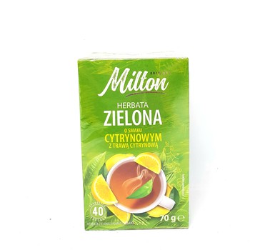 Чай Milton зелений з ЛИМОНОМ, 40 пакетиків, 70 г