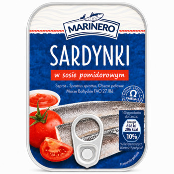 Сардинки Marinero в Томаті Sardynki w sosie pomidorowym 110 г