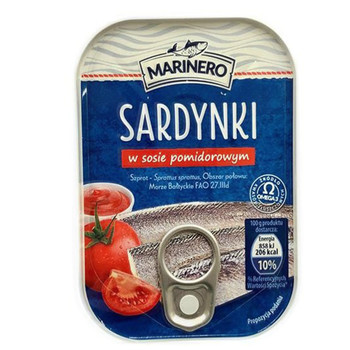 Сардинки Marinero , Sardynki w sosie pomidorowym ( в томаті) 110 г
