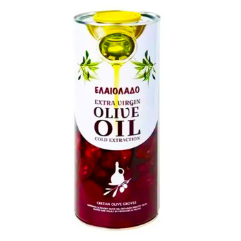 Олія оливкова, ELAIOLADO (греція) Extra Uirgin OLIVE OIL Cold Extraction, 1 л. Ж/Б