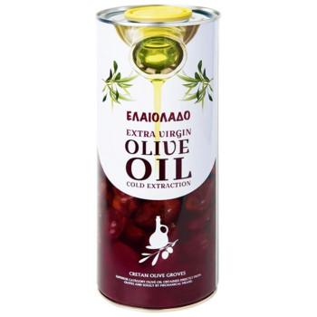 Олія оливкова, ELAIOLADO (греція) Extra Virgin OLIVE OIL Cold Extraction, 1 л. Ж/Б