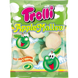 Желейки Trolli Apple Mallow (маршмелоу в цукровій посипці та фруктова начинка), 150 г.