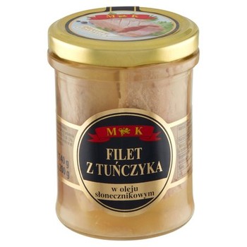 Філе тунця в олії MK (скло), Filet z Tunczyka w oleju roslinnym, 200 г.