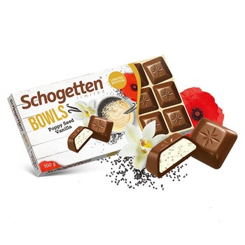 Шоколад Shogetten,BOWLS Poppy Seed Vanilla, 100 г