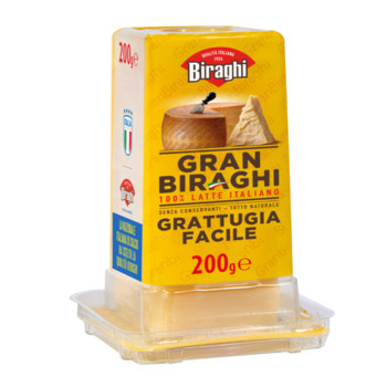 Сир BIRAGHI Grattugia Facile (12 місяців), GRAN BIRAGI,100% Latte Italiano, 200 г