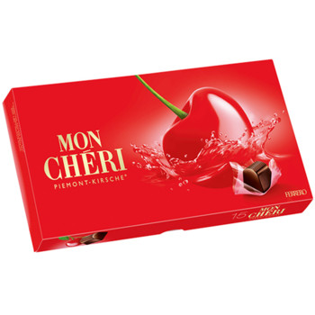 Цукерки Шоколадні (вишня з лікером) MON CHERI Ferrero, 157 г. (15 цукерок, картон)