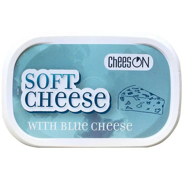 Сир вершковий, м'який CheesON with BLUE Cheese (з додаванням сиру з блакитною пліснявою), 150 г