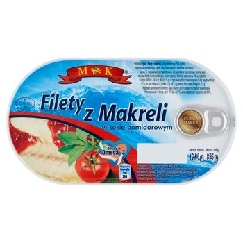 Філе макрелі в томатному соусі MК, Filety z Makreli w sosie pomidorowym, 170 г