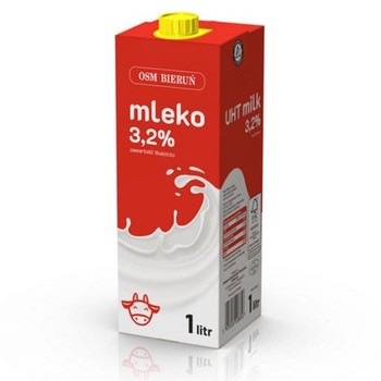 МОЛОКО OSM Bierun 3,2%, Mleko, 1 літр.