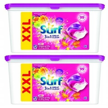 Капсули для прання XXL Surf 3 in1 Color (для кольорових речей), 1060 г.  (50 капсул)