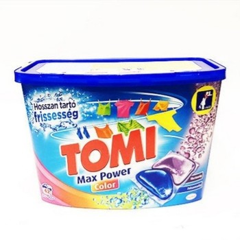 Капсули для прання TOMI Max Power Color (для кольорових речей), 840 г.  (42 капсул)