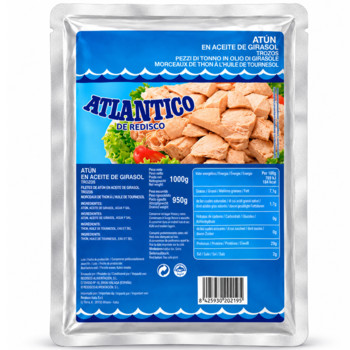 Тунец в Маслe Атлантико Atlantico de redisco, Atun en aceite de girasol 1кг