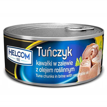 Тунець шматками в олії Helcom, Tunczyk kawalki w oleju roslinnym, 170 г.