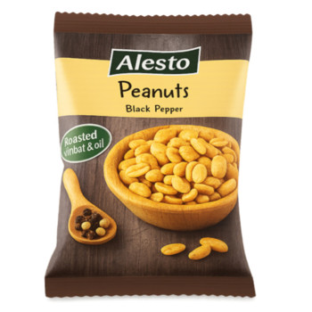 Арахіс смажений з чорним перцем Alesto Peanuts Black Pepper 150г