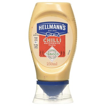 Майонез HELLMANNS Chilli Mayonnaise Fired by Tabasco, 250 г