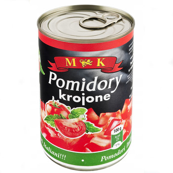 Помідори консервовані, різані MK, Pomidory Krojone , 400 г