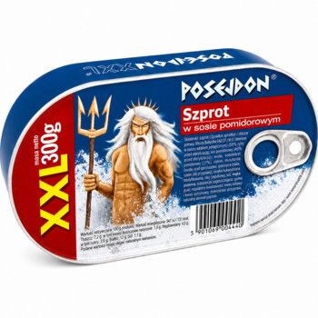 Шпроти в Томатному Соусі  Posejdon XXL Szprot w sosie Pomidorowym 300 г
