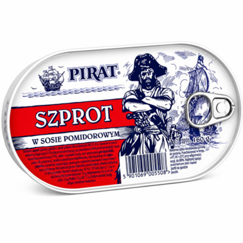 Шпроти в Томатному Соусі PIRAT Szprot w sosie Pomidorowym 160 г