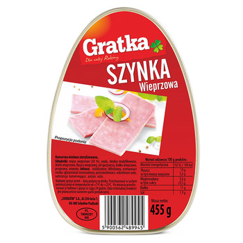 Шинка GRATKA, Szynka Wieprzowa, 455 г