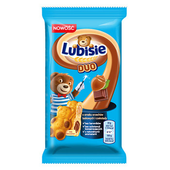 Бісквіт Lubisie Duo (Барні) з шоколадно-горіховою начинкою, 30 г
