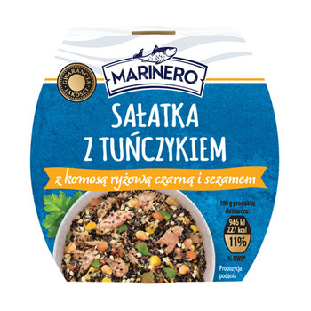 Салат з тунця з чорною кіноа та сезамом, Marinero, 160 г