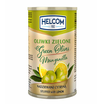 Оливки зелені без кісточки фаршировані лимоном, Helcom Oliwki zielone nadziewane pastą z cytryną (З/Б), 300 ml