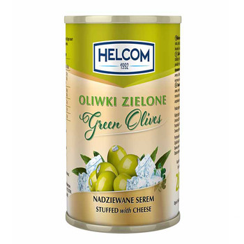 Оливки зелені без кісточки фаршировані сиром, Helcom Oliwki zielone nadziewane pastą z serem  (З/Б), 300 ml