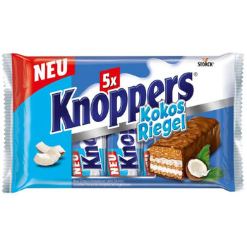 Шоколадный батончик Storck, Knoppers Kokos Riegel (кокосовий), 200 г. (5*40г.)