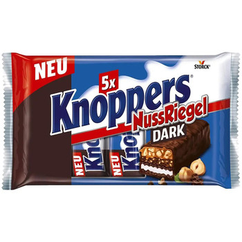 Шоколадный батончик Storck, Knoppers Nuss Riegel Dark (чорний шоколад з фундуком), 200 г. (5*40г.)