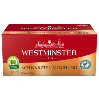 Чай Чорний в пакетиках WESTMINSTER, Schwarztee-Mischung (50 шт.*1.75 г.)