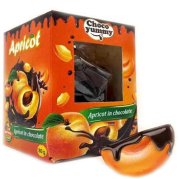 Абрикос в чорному Шоколаді  Choco Yummy Apricot in Chocolate, 180 г.