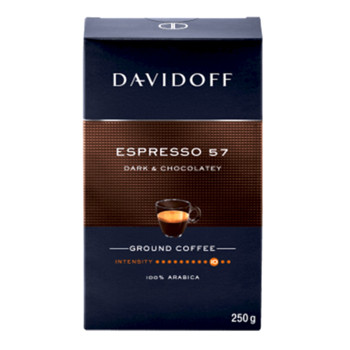 Кава Davidoff Espresso 57 intense, (100% арабіка), 250 г, мелена