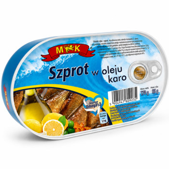 Шпроти в Олії Каро MK Szproty w Oleju Karo 170 г
