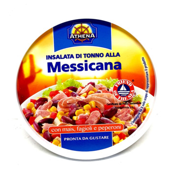 Салат з тунцем (30% тунця !!!)  по-мексиканськи Athena Messicana, 230 г