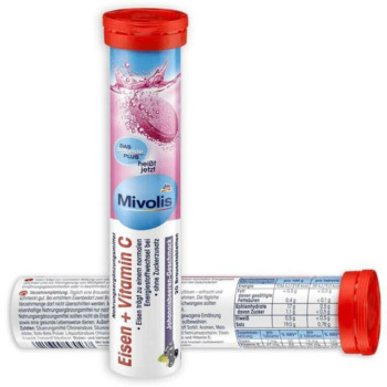 Вітаміни MIVOLIS (Залізо+віт. С), Eisen+Vitamin C, 20 шт/82г