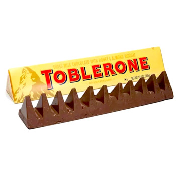 Шоколад Toblerone Молочний з Медом та Мигдалем, 100 г