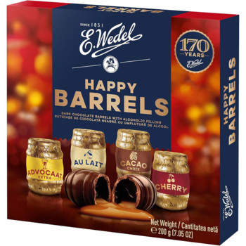 Цукерки з Алкогольною начинкою E.Wedel Happy Barrels Classic 200г
