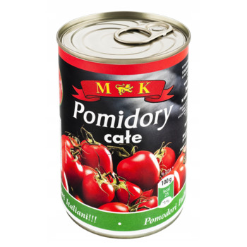 Помідори консервовані, цілі MK, Pomidory Cale, 400 г