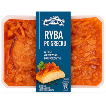 Риба по Грецьки, Смажена в овочево-томатному соусі, Marinero Ryba po Grecku 500г